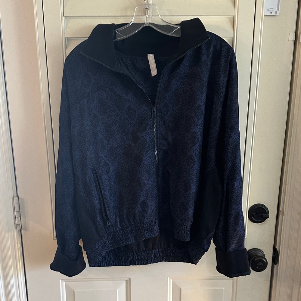 Athleta Black and Blue Utility Jacket